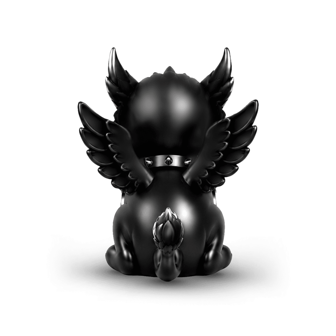 Gnoce Halloween Evil Critter Griffin Bead Charm Black Gold-plated Silver Blend_6