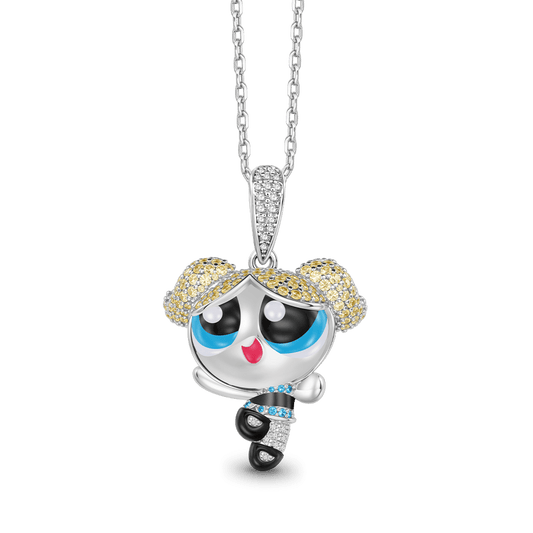 Gnoce The Powerpuff Girls Bubbles Charm Pendant Necklace_1