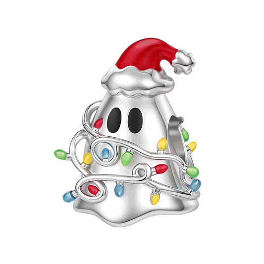 Gnoce Glow-in-the-dark Christmas Halloween Ghost Fairy Light Bead Platinum-plated Silver Blend_1