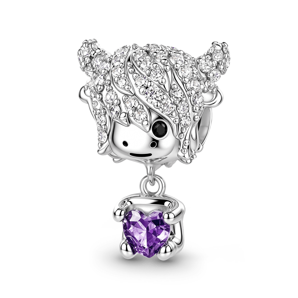 Gnoce Highland Cow Animal Series Bead Platinum-plated Silver Blend_1