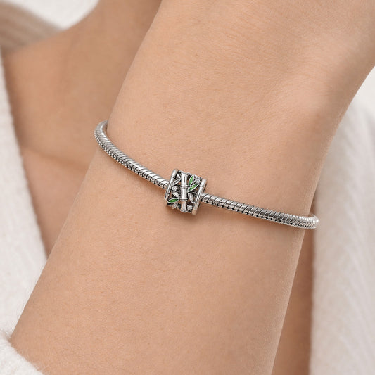 Gnoce Unbroken Bamboo Bead Platinum-plated Silver Blend_2