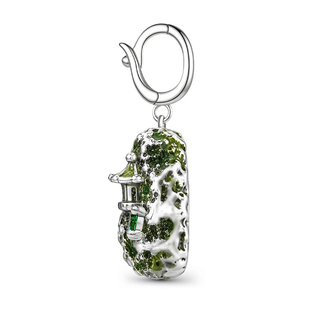 Gnoce The Unseen Moss Clasp Dangle Charm Platinum-plated Silver Blend_5