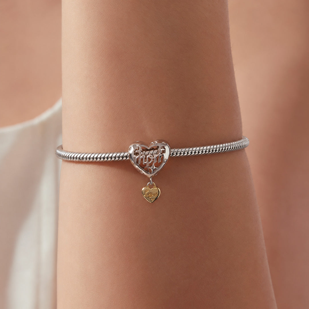 Gnoce Mom Heart Pattern Bead Charm_2