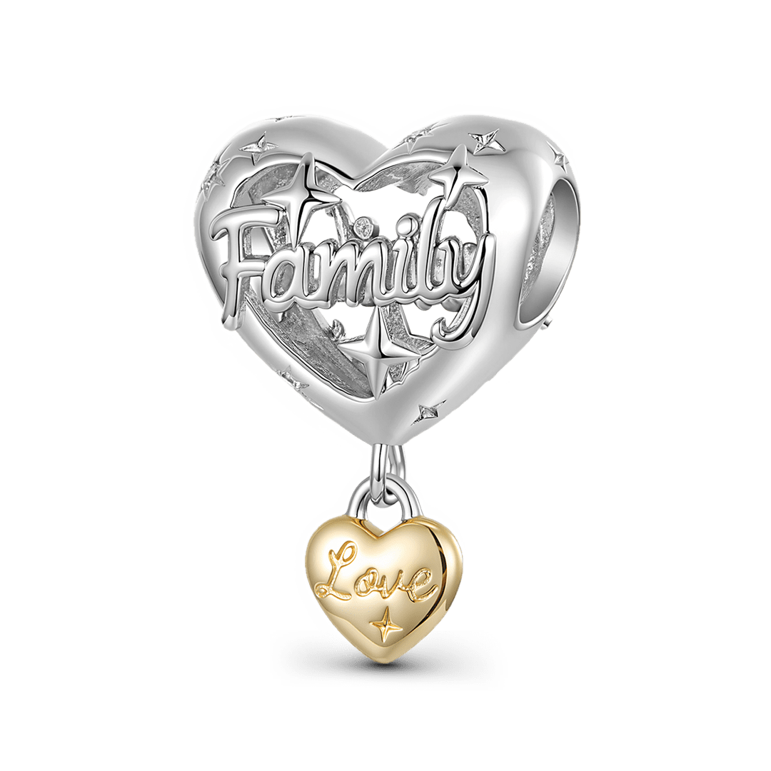 Gnoce Family Heart Pattern Bead Charm_1