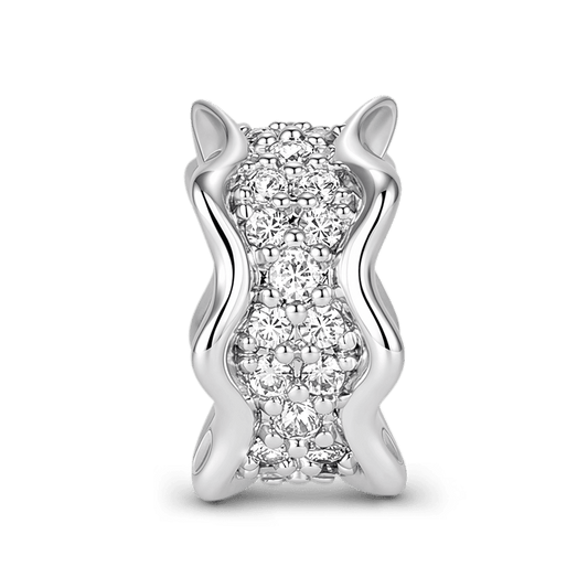 Gnoce White Zirconia Stopper Platinum-plated Silver Blend_1