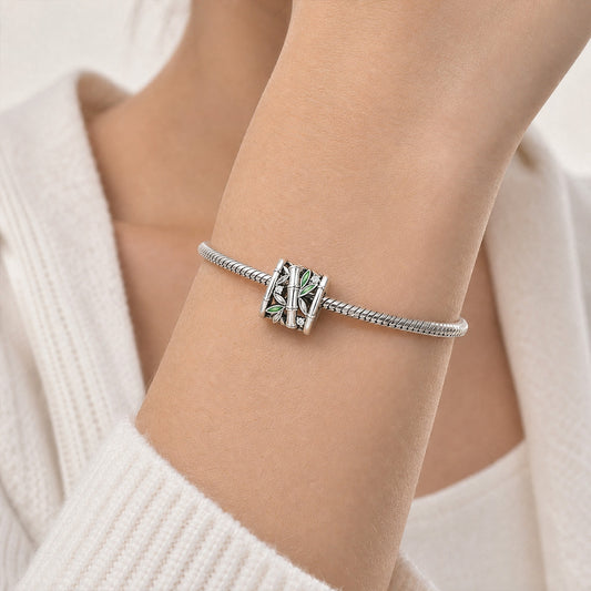 Gnoce Unbroken Bamboo Bead Platinum-plated Silver Blend_2