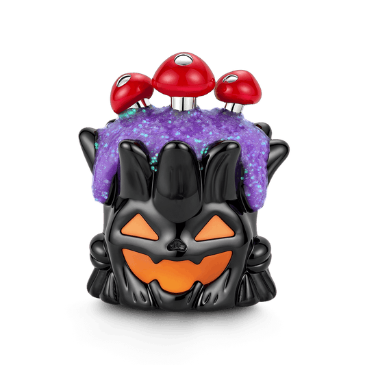 Gnoce Glow-in-the-dark Halloween Tree Monster Bead Platinum‑plated Silver Blend_1