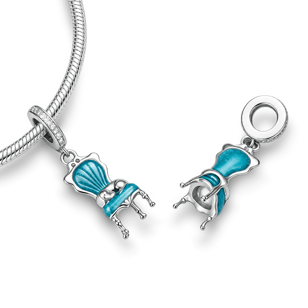 Gnoce Chair Sleeping Puppy Pattern Dangle Charm_6