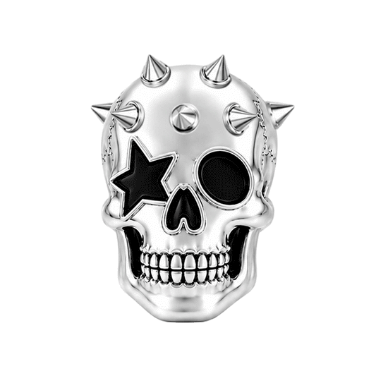 Gnoce Halloween Punk Kiss Band Catman Skull Bead Glow-in-the-dark Platinum-plated Silver Blend_1