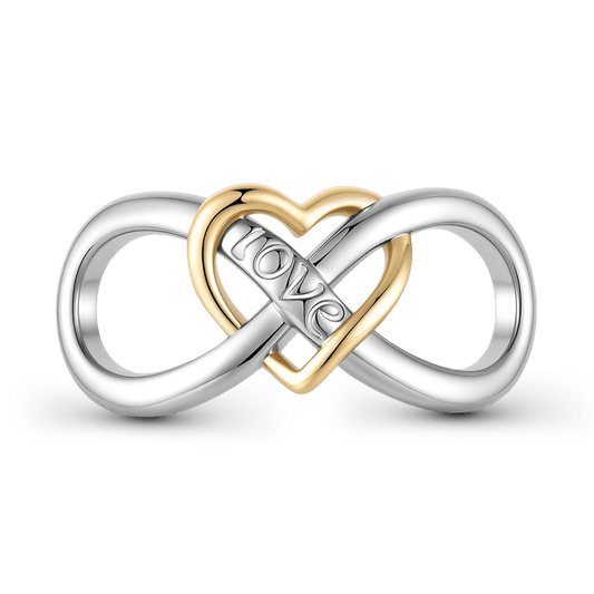 Gnoce Two Tone Infinity Heart Knot Charm_1