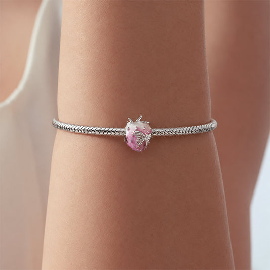 Gnoce Gradient Pink Strawberry Butterfly Charm_2
