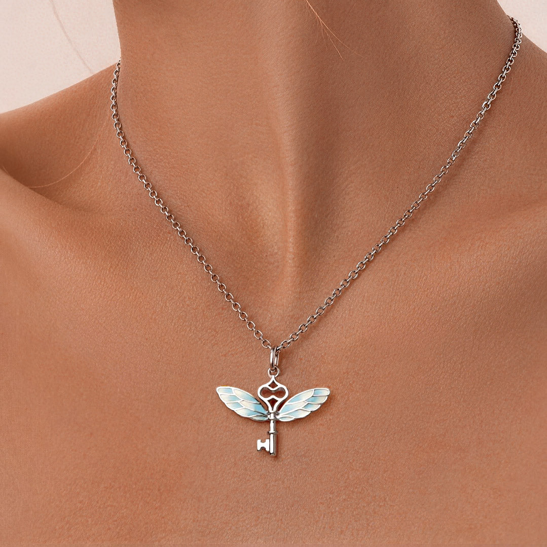 Gnoce Harry Potter Glow‑in‑the‑Dark Winged Flying Key Necklace_3