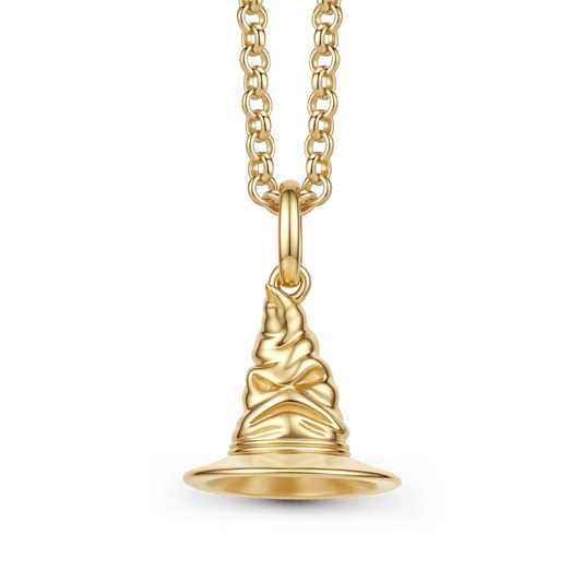 Gnoce Harry Potter Sorting Hat Gold‑Tone Necklace_1