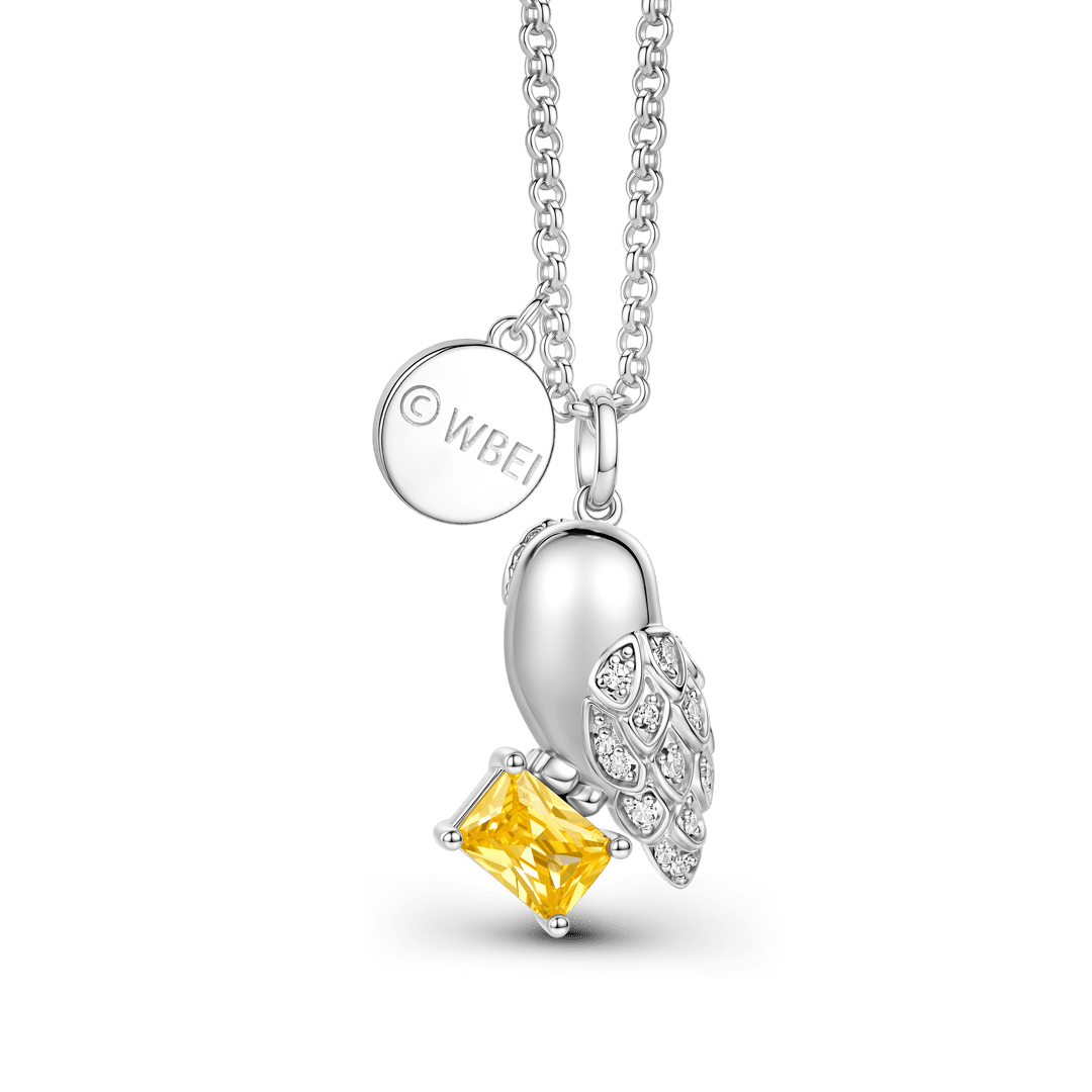 Gnoce Harry Potter Hedwig Owl with Gem Envelope Necklace_4