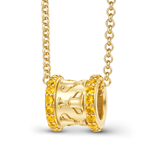 Gnoce Harry Potter Hufflepuff House Cup Barrel Necklace_1