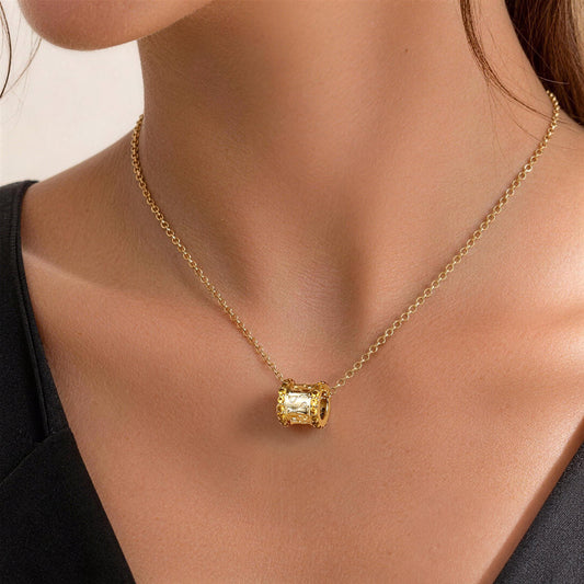 Gnoce Harry Potter Hufflepuff House Cup Barrel Necklace_2
