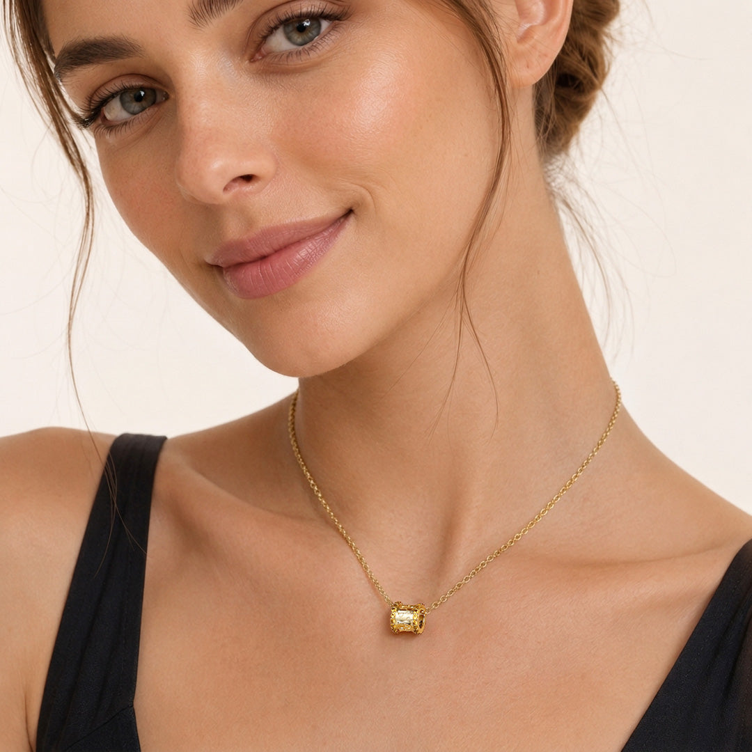 Gnoce Harry Potter Hufflepuff House Cup Barrel Necklace_3