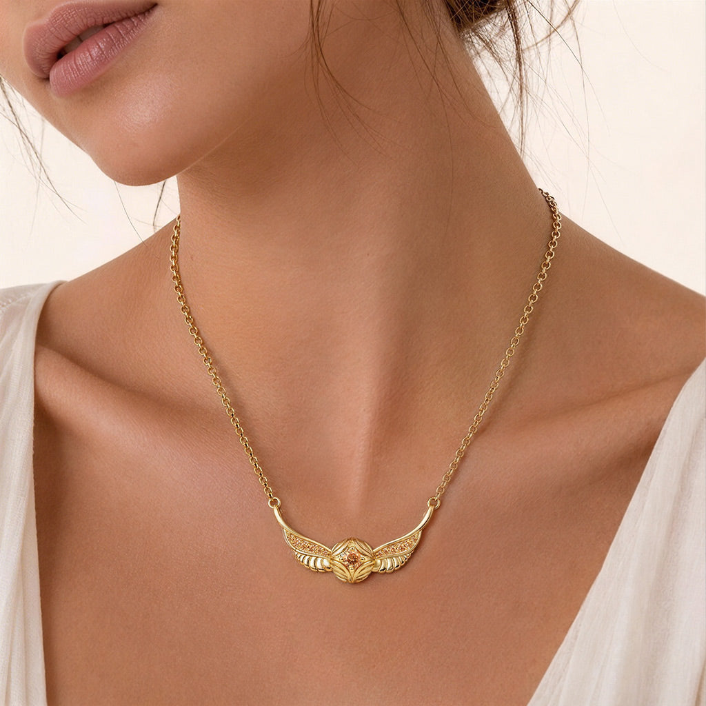Gnoce Harry Potter Golden Snitch Necklace_2