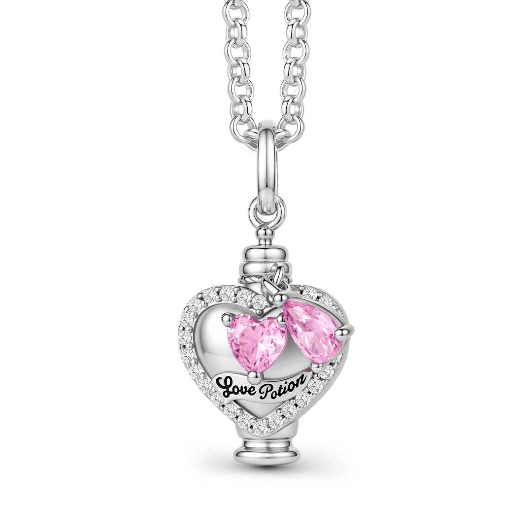Gnoce Harry Potter Amortentia Potion Pink Heart Necklace_1