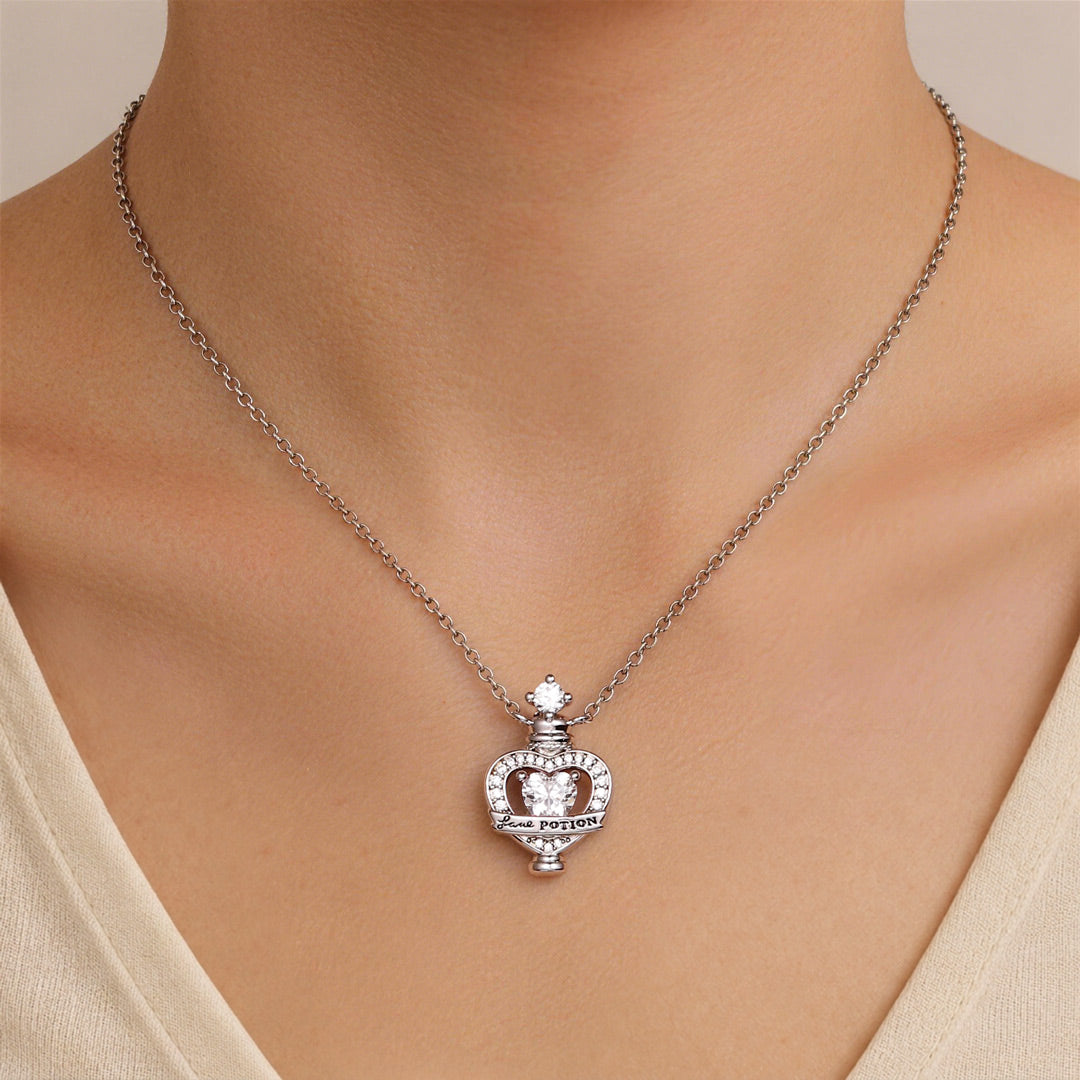 Gnoce Harry Potter Amortentia Potion White Heart Necklace_2