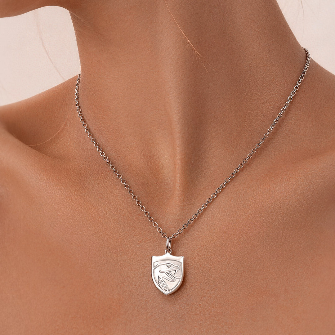 Gnoce Harry Potter Slytherin House Crest Serpent Silver‑Tone Pendant Necklace_2