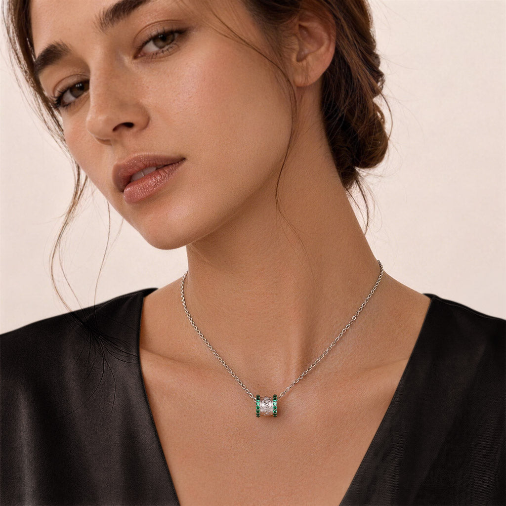 Gnoce Harry Potter Slytherin House Locket Barrel Necklace_3