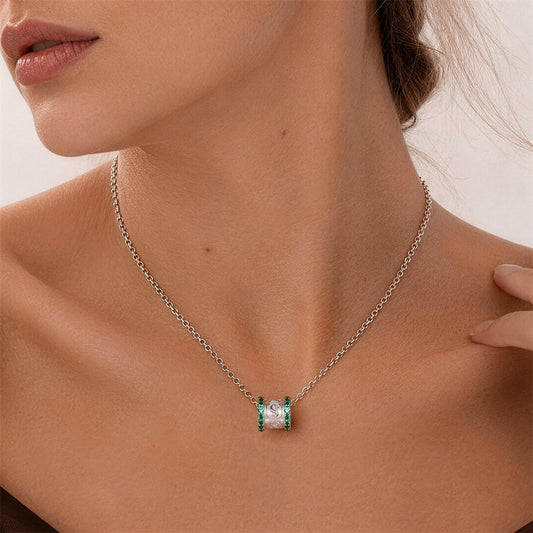 Gnoce Harry Potter Slytherin House Locket Barrel Necklace_2