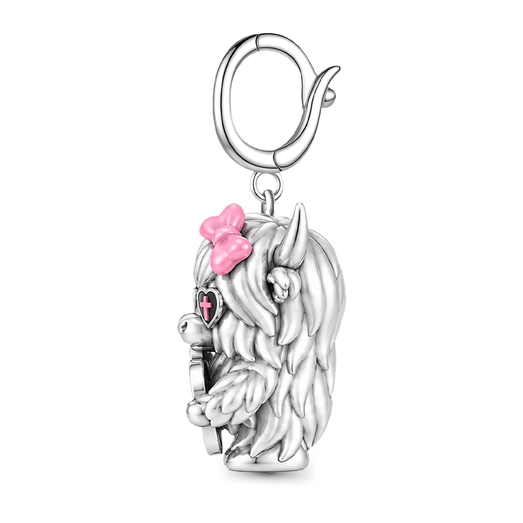 Gnoce Religious Series Highland Cow Clasp Dangle Charm Platinum-plated Silver Blend_6