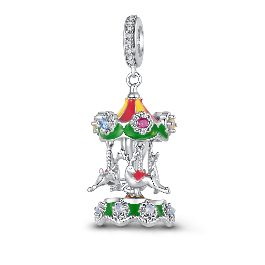 Gnoce Carousel Reindeer Pattern Dangle Charm_1
