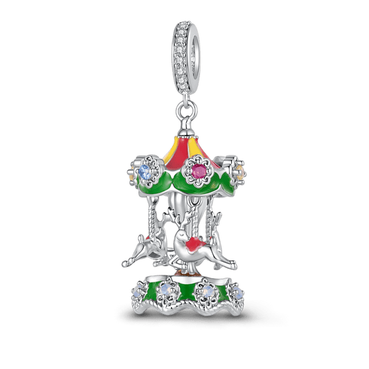 Gnoce Carousel Reindeer Pattern Dangle Charm_1
