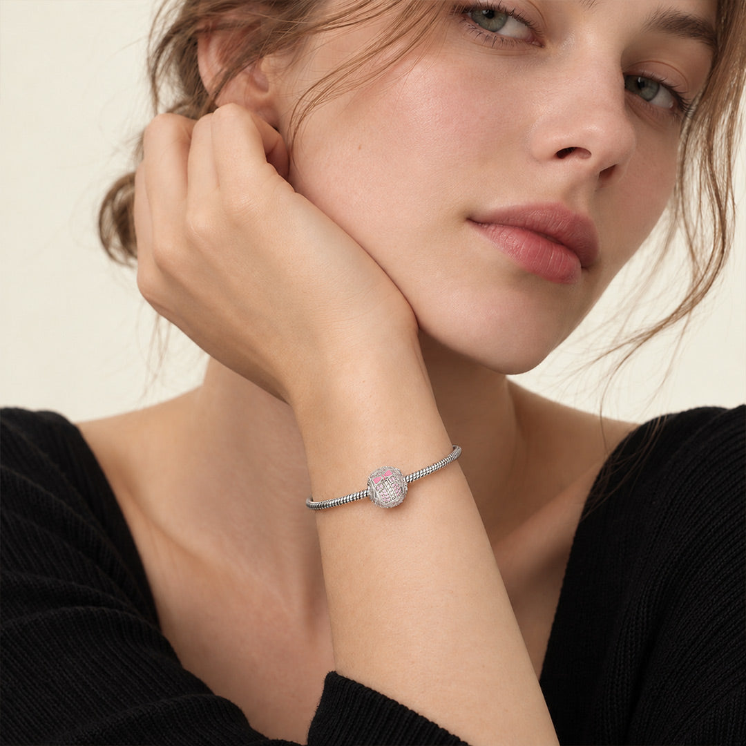 Gnoce Pink Christmas Series Bead Platinum-plated Silver Blend_4