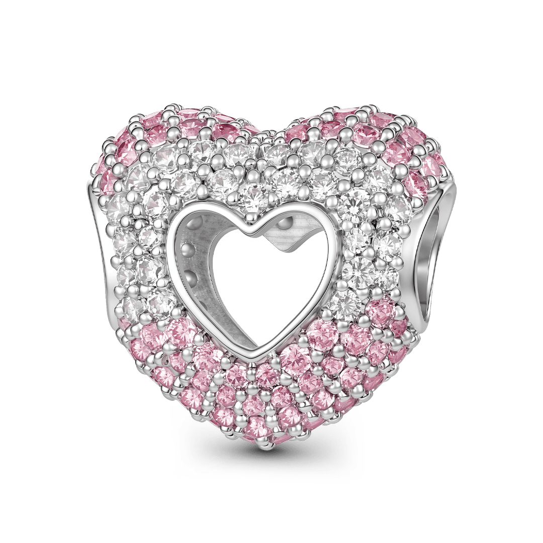 Gnoce Pink Christmas Series Heart Bead Platinum-plated Silver Blend_1