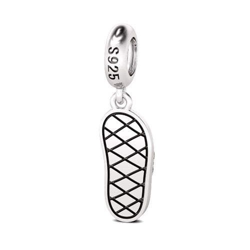 Gnoce "Leisurely Beach Time" Blue Slipper Charm with Sparking Crystal-Fit for Pendant & Choker Necklace_2