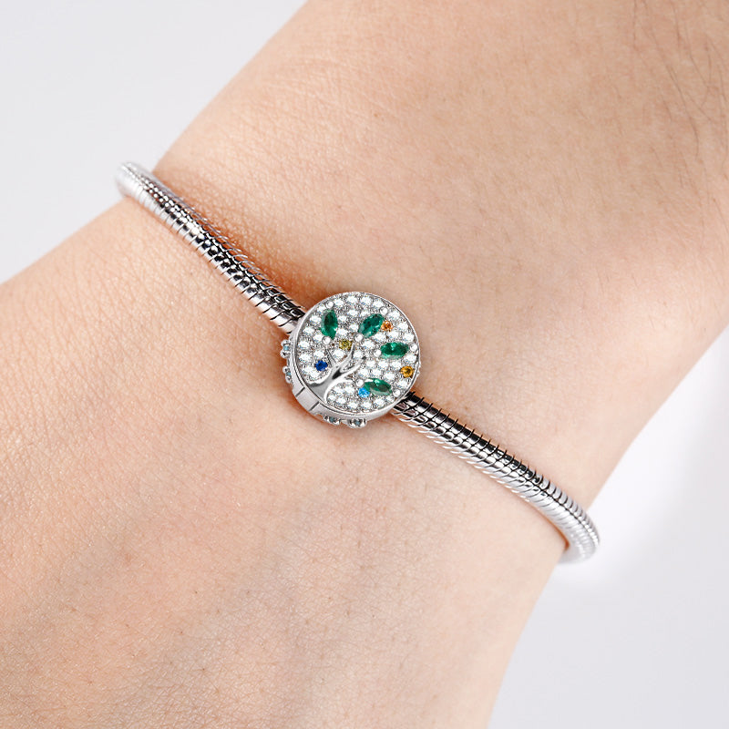 Gnoce "My Family Tree Tells a Rich Story " 925 Authentic Sterling Silver  Family Tree Magnetic Locket Photo Charms for Family/ Mother / Father Present_3