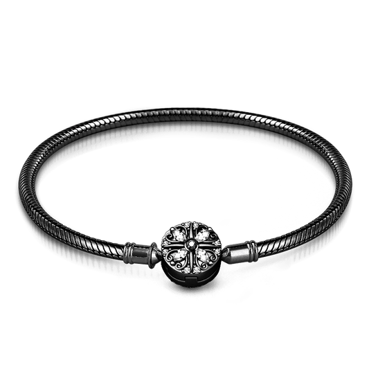 Gnoce Black Four-leaf Clover Bracelet_1
