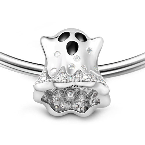 Gnoce Halloween Ghost Charm Platinum-plated Silver Blend_2
