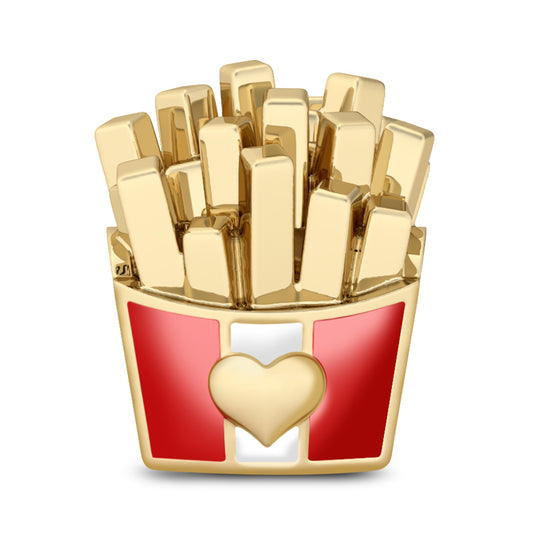 Gnoce French Fries Red White Enamel Charm_1