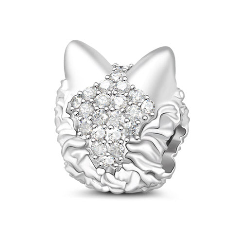 Gnoce Ancient Wolf Charm Platinum-plated Silver Blend_2