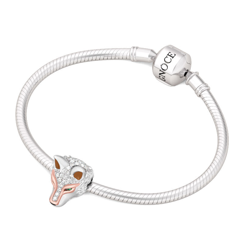 Gnoce "Clever As A Wolf" Elegant Ancient Wolf  925 Sterling Silver Animal Bead Charm_3