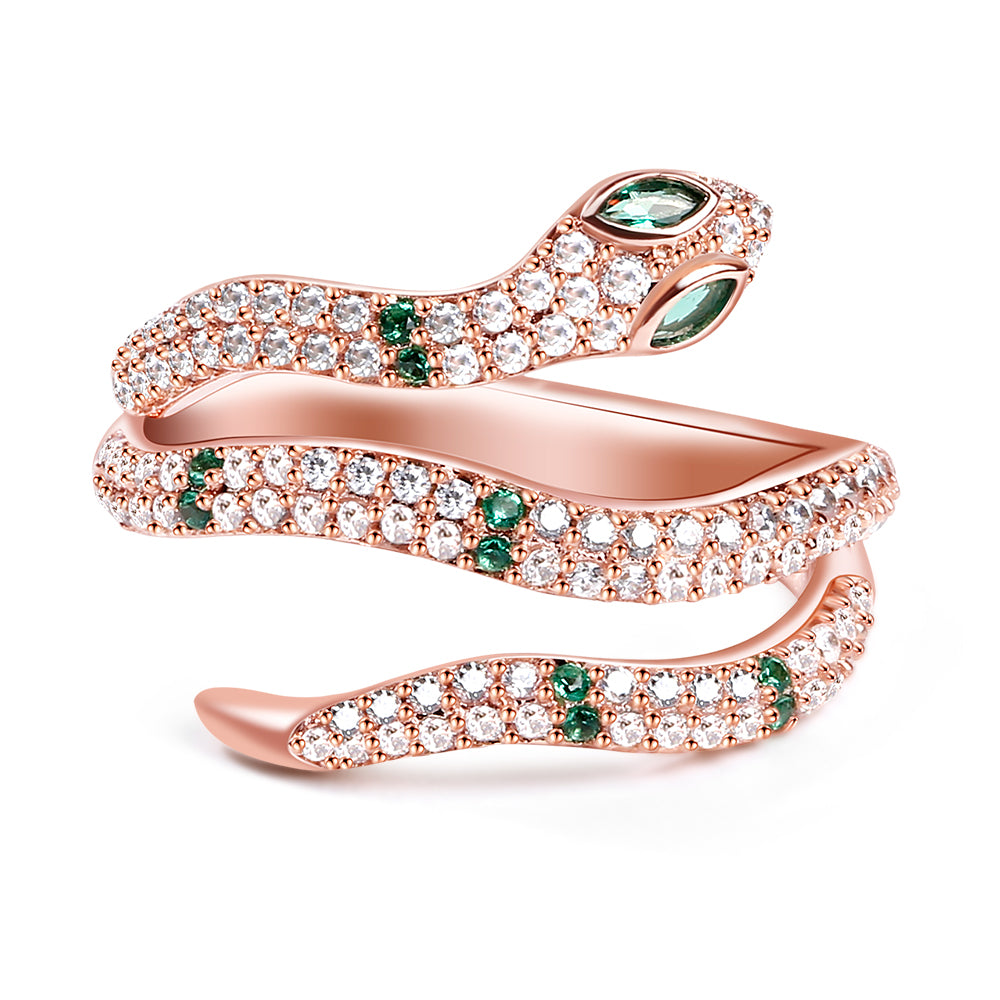 Gnoce Snake Ring Green Ring_2
