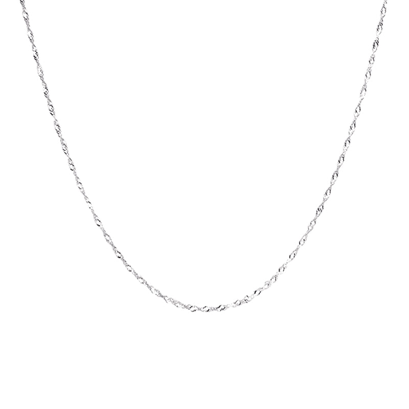 Gnoce "Together for Ever" 925 Sterling Silver Gold/Rose Gold Plating for Adding A Pendant or Charm Gold Twisted Chain Necklace_1