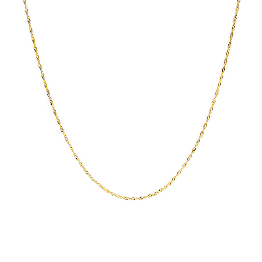 Gnoce "Endless Rode for Happiness" 925 Sterling Silver Gold/Rose Gold Plating for Adding A Pendant or Charm Bead Gold Chain Necklace_1