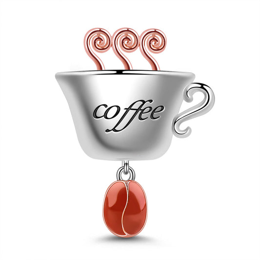 Gnoce Coffee Cup Charm Platinum-plated Silver Blend_1