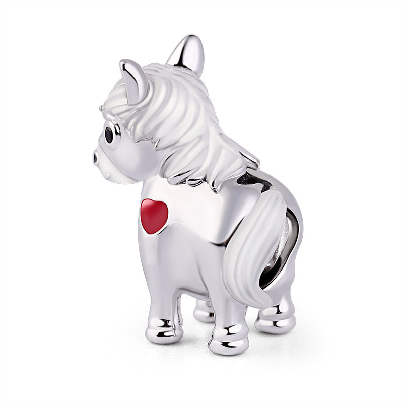Gnoce Horse Charm Platinum-plated Silver Blend_2