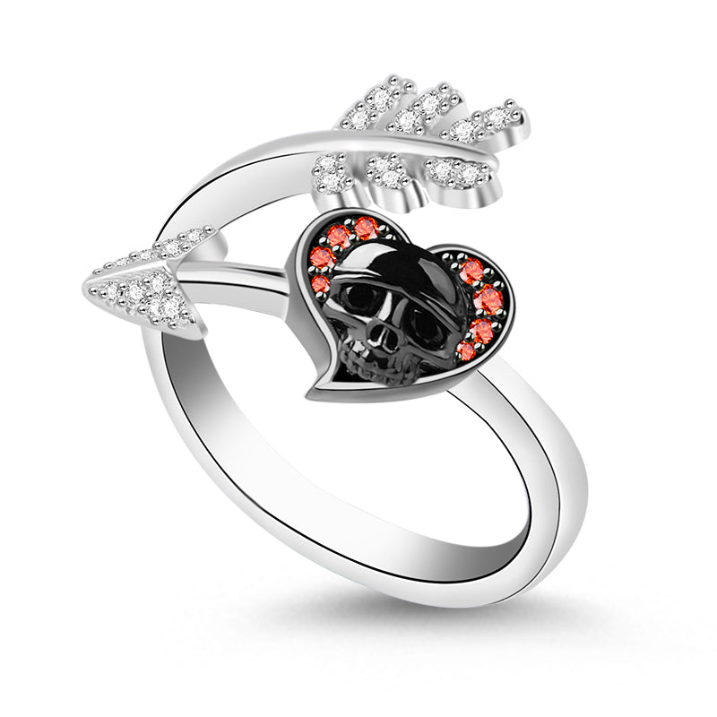 Gnoce Skull Arrow CZ Ring_2