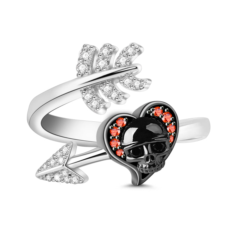 Gnoce Skull Arrow CZ Ring_1