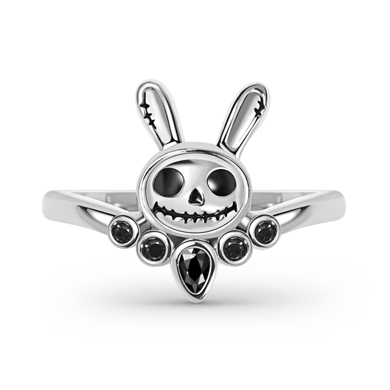 Gnoce Punk Bunny Ring Platinum-plated Silver Blend_1