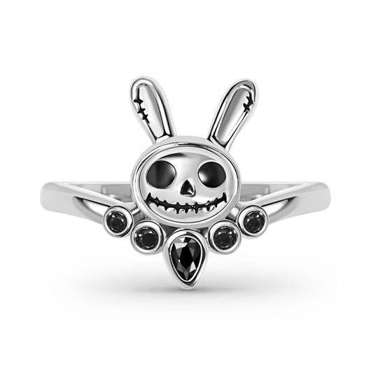 Gnoce Punk Bunny Ring Platinum-plated Silver Blend_1
