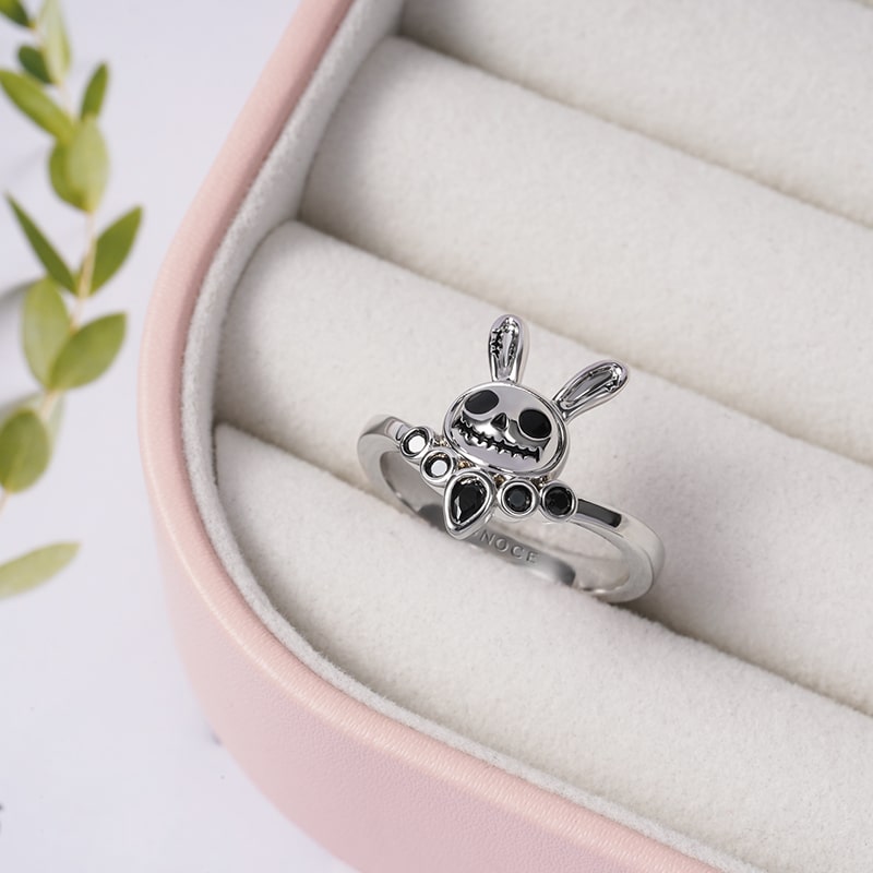 Gnoce Punk Bunny Ring Platinum-plated Silver Blend_2