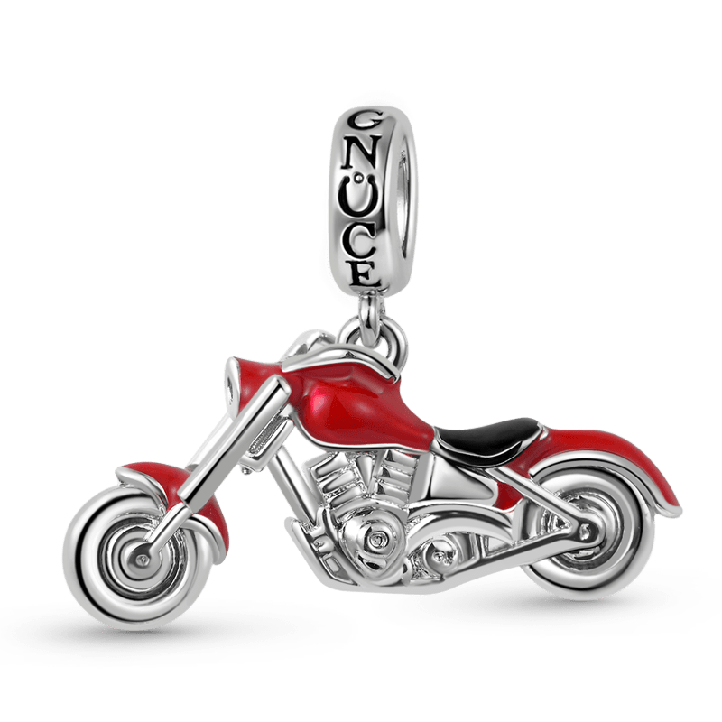 Gnoce Motorcycle Charm Platinum-plated Silver Blend_1
